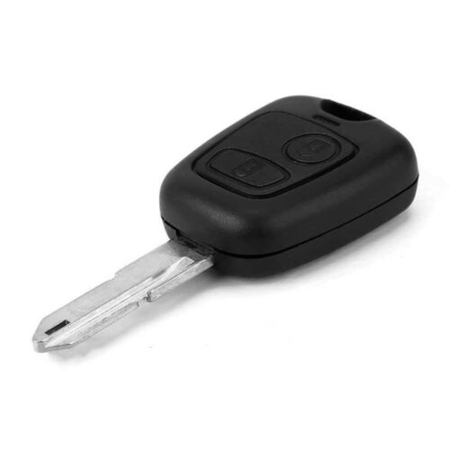 Carcasa de llave tipo fija de 2 botones para Peugeot o Citroën con espadín integrado