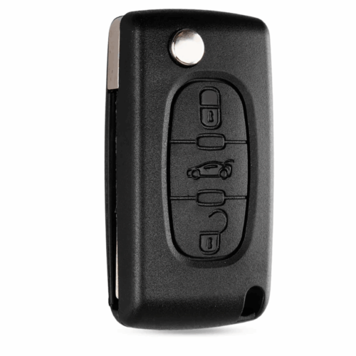 Frontal y trasera de carcasa plegable de 3 botones para Peugeot/Citroën