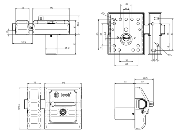 Medidas cerrojo Dislock