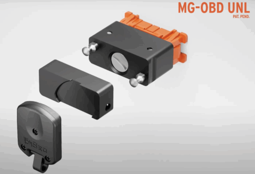 Sistema de protección MG-OBD UNL DISEC para bloquear el acceso al puerto OBD del vehículo