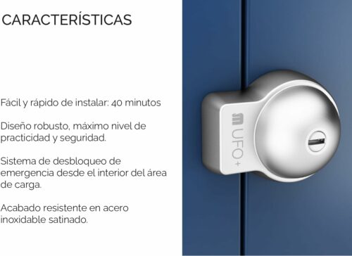 Cerradura UFO+ con diseño robusto y cierre automático