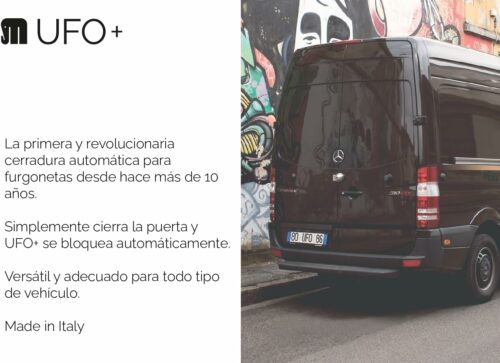 Cerradura UFO+ instalada en vehículo comercial Mercedes